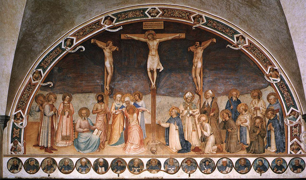 図1　ベアト・アンジェリコ《十字架降下のキリストと聖人たち》全体図 web gallery of art3.