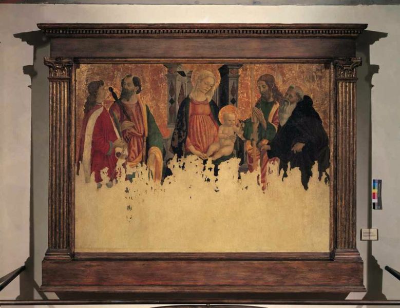 図1　フランチェスコ・ボッティチーニ《戴冠の聖母子と諸聖人》1479-1480　修復後